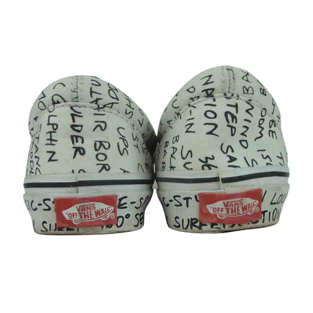 VANS バンズ REMI RELIFE 535120-0002 総柄 スリッポン シューズ ホワイト系 ブラック系 26cm【中古】