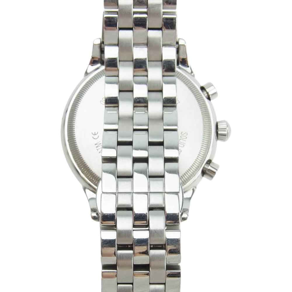 Emporio Armani エンポリオ・アルマーニ AR-0580 シルバー文字盤 クロノグラフ クォーツ デイト 腕時計 ウォッチ シルバー系【中古】