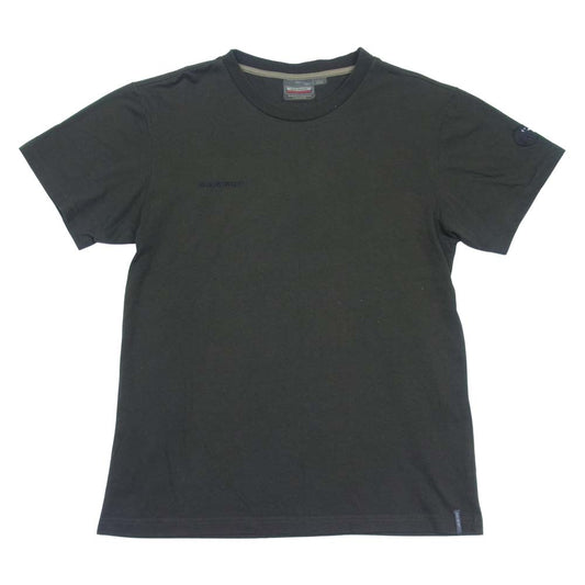 Mammut マムート Topo T-Shits ロゴ刺繍 プリント 半袖 Tシャツ カットソー カーキ系 M【中古】