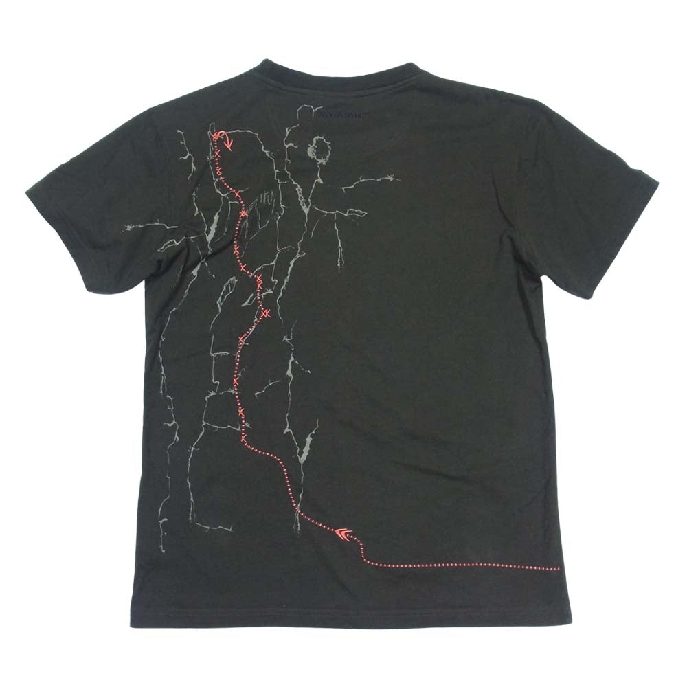 Mammut マムート Topo T-Shits ロゴ刺繍 プリント 半袖 Tシャツ カットソー カーキ系 M【中古】