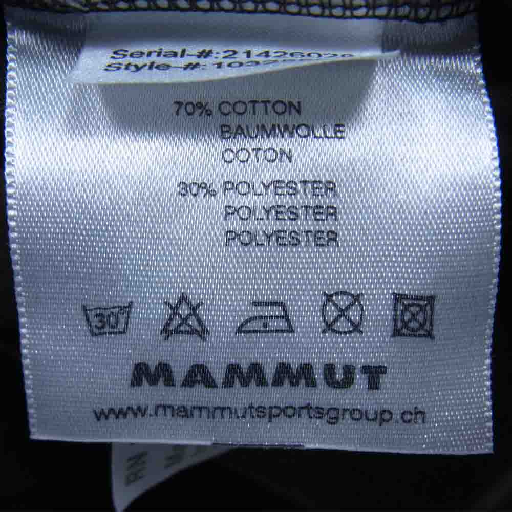 Mammut マムート Topo T-Shits ロゴ刺繍 プリント 半袖 Tシャツ カットソー カーキ系 M【中古】