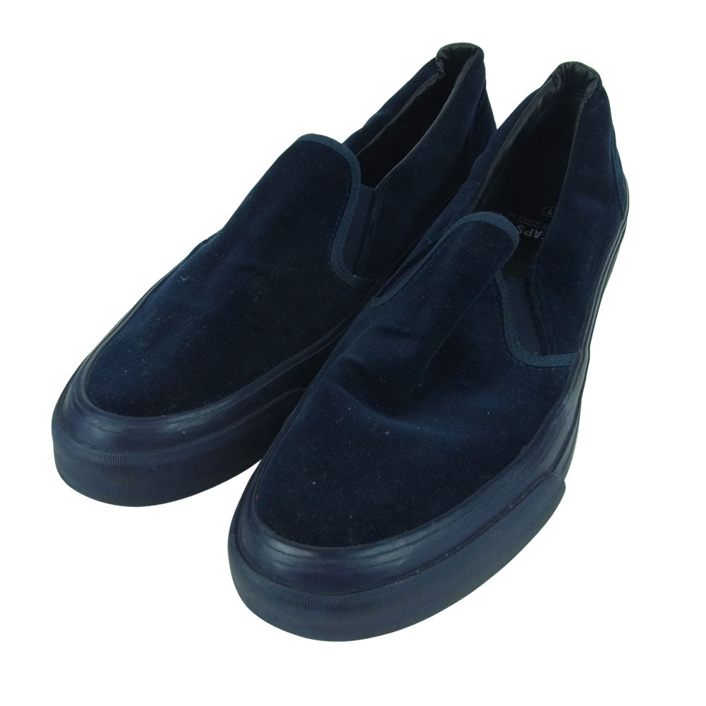 WTAPS ダブルタップス 151MSDT-FW03 SHOES COTTON VELVETEEN SLIP ON スリッポン シューズ ダークネイビー系 US8【中古】