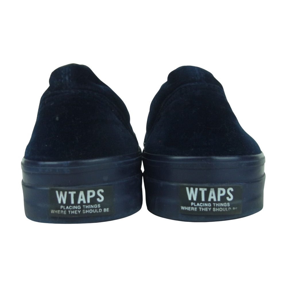 WTAPS ダブルタップス 151MSDT-FW03 SHOES COTTON VELVETEEN SLIP ON スリッポン シューズ ダークネイビー系 US8【中古】