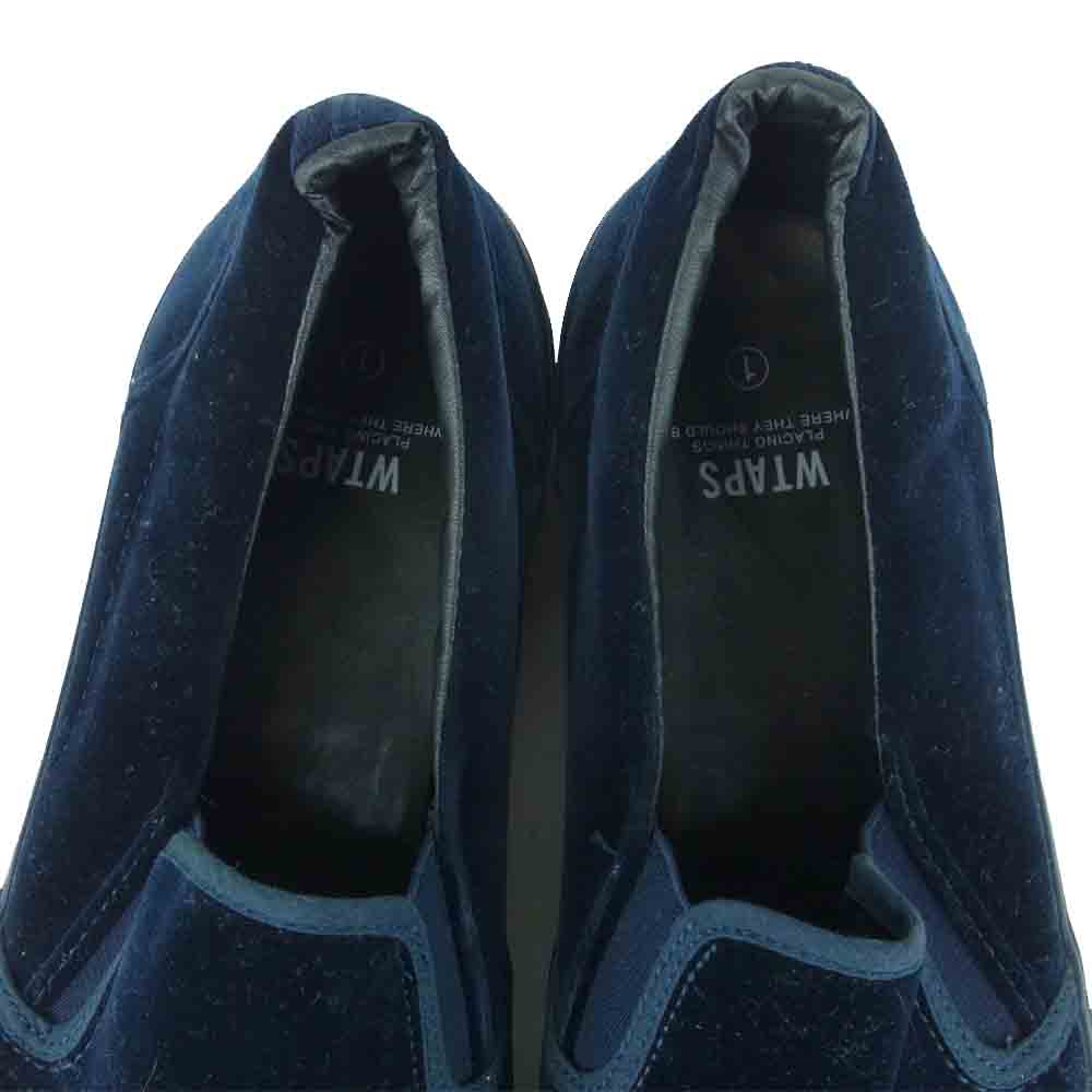 WTAPS ダブルタップス 151MSDT-FW03 SHOES COTTON VELVETEEN SLIP ON スリッポン シューズ ダークネイビー系 US8【中古】