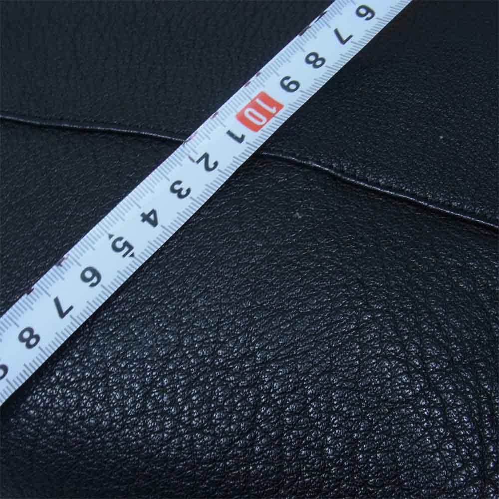 イビザ クロコ切替 レザー 2WAY ショルダー バッグ ブラック系【中古】