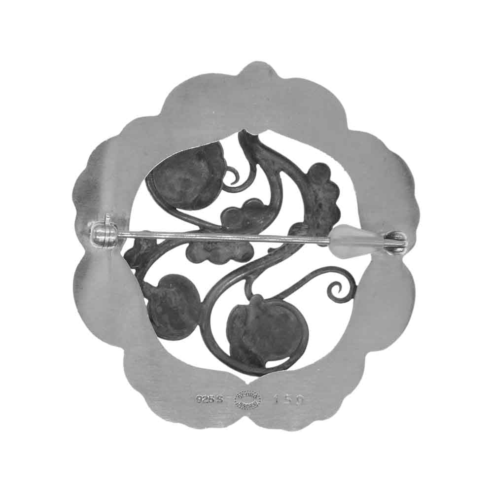 ジョージジェンセン #159 ムーンストーン ブローチ シルバー系【中古】