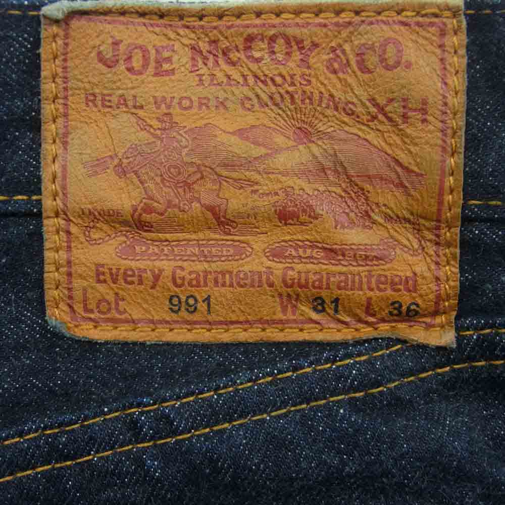 The REAL McCOY'S ザリアルマッコイズ JOE McCOY ジョーマッコイ 991 デニム パンツ 日本製 インディゴブルー系 W31 L36【中古】