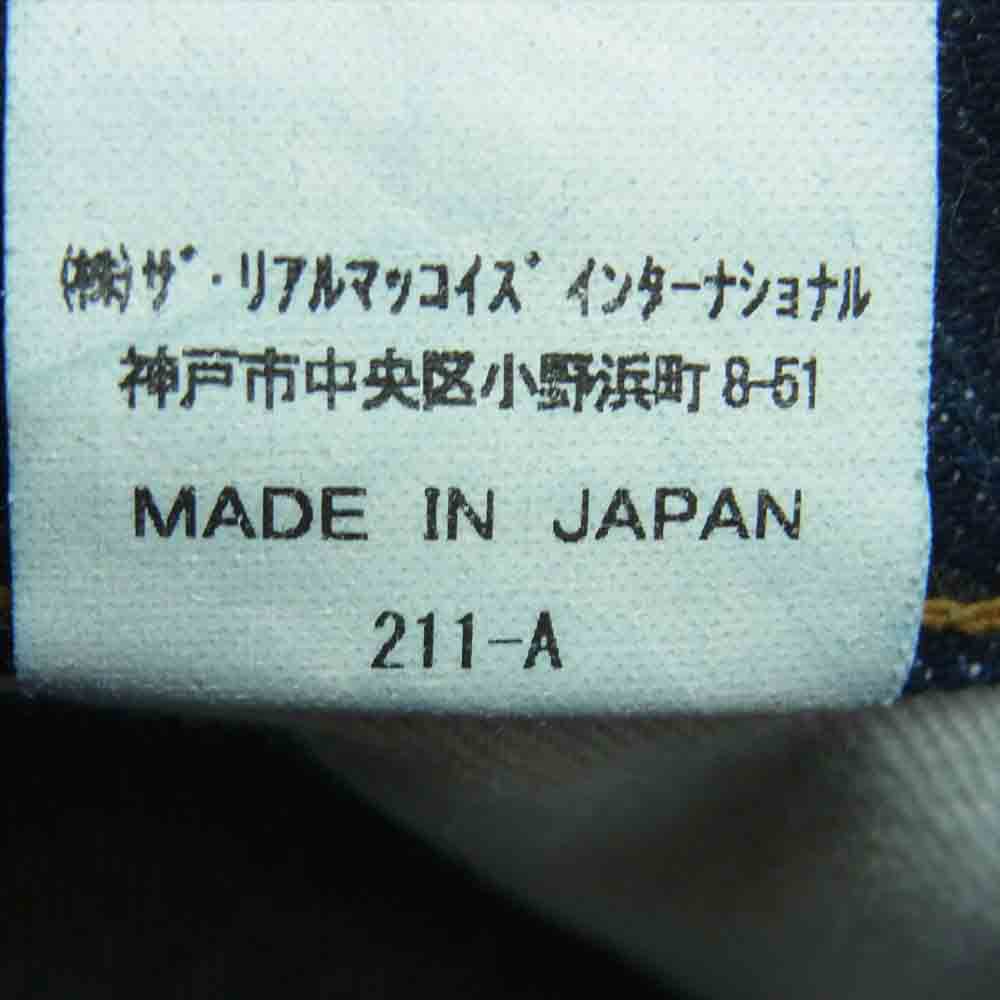 The REAL McCOY'S ザリアルマッコイズ JOE McCOY ジョーマッコイ 991 デニム パンツ 日本製 インディゴブルー系 W31 L36【中古】