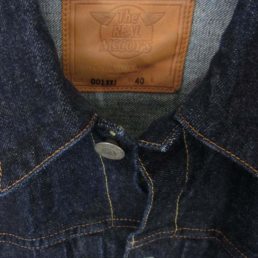 The REAL McCOY'S ザリアルマッコイズ 001 XXJ TYPE 2nd デニム ジャケット インディゴブルー系 40【中古】
