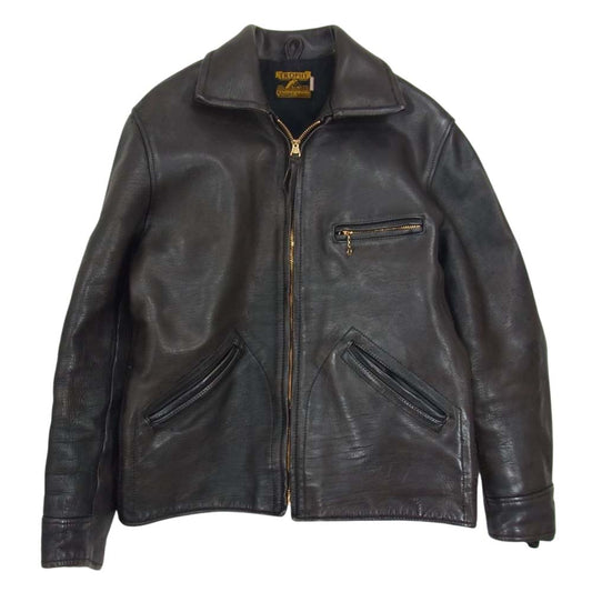 トロフィークロージング ホースハイド レザー ライダース ジャケット ブラウン系 42【中古】
