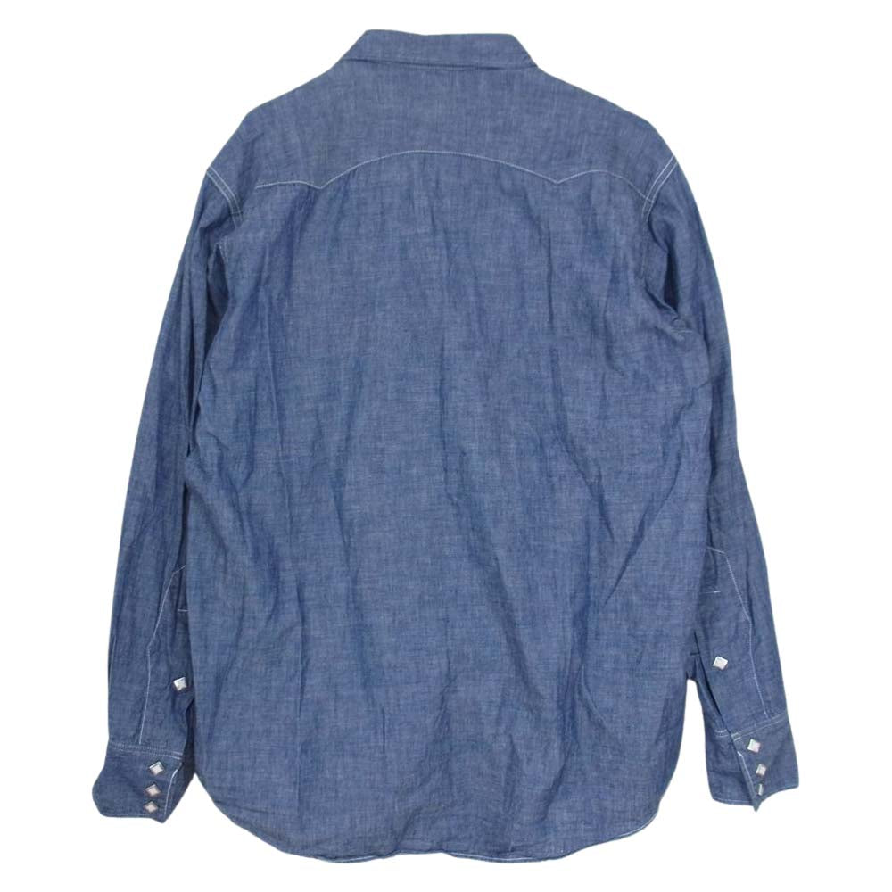 The REAL McCOY'S ザリアルマッコイズ JOE McCOY ジョーマッコイ ウエスタン シャンブレー 長袖 シャツ ブルー系 16【中古】