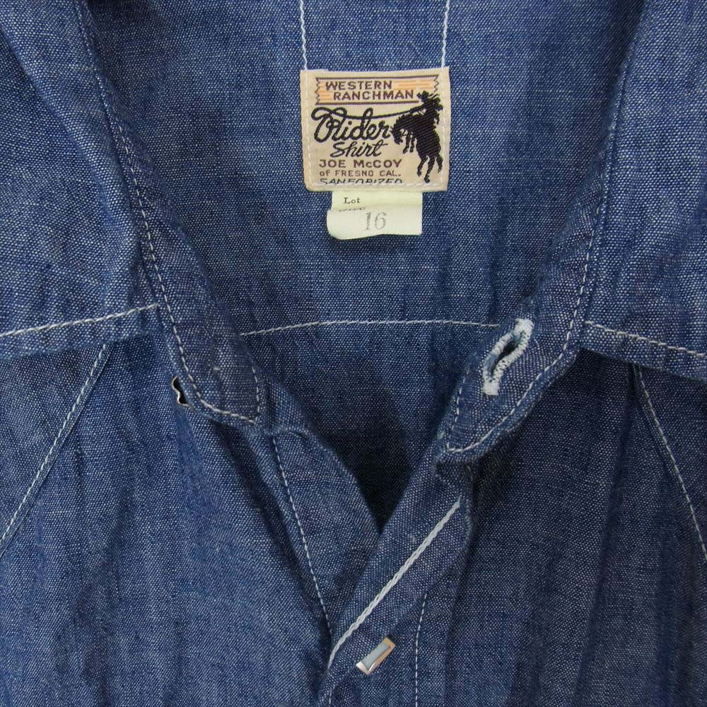 The REAL McCOY'S ザリアルマッコイズ JOE McCOY ジョーマッコイ ウエスタン シャンブレー 長袖 シャツ ブルー系 16【中古】