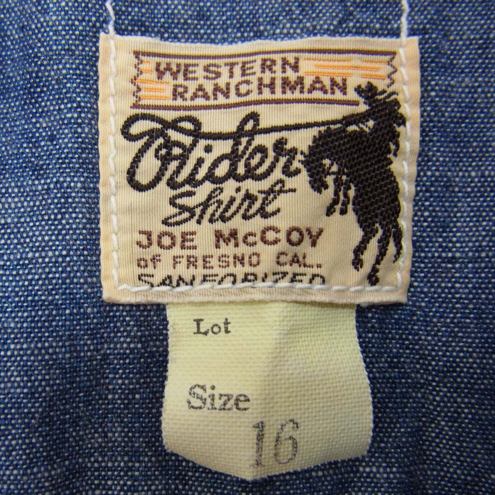 The REAL McCOY'S ザリアルマッコイズ JOE McCOY ジョーマッコイ ウエスタン シャンブレー 長袖 シャツ ブルー系 16【中古】