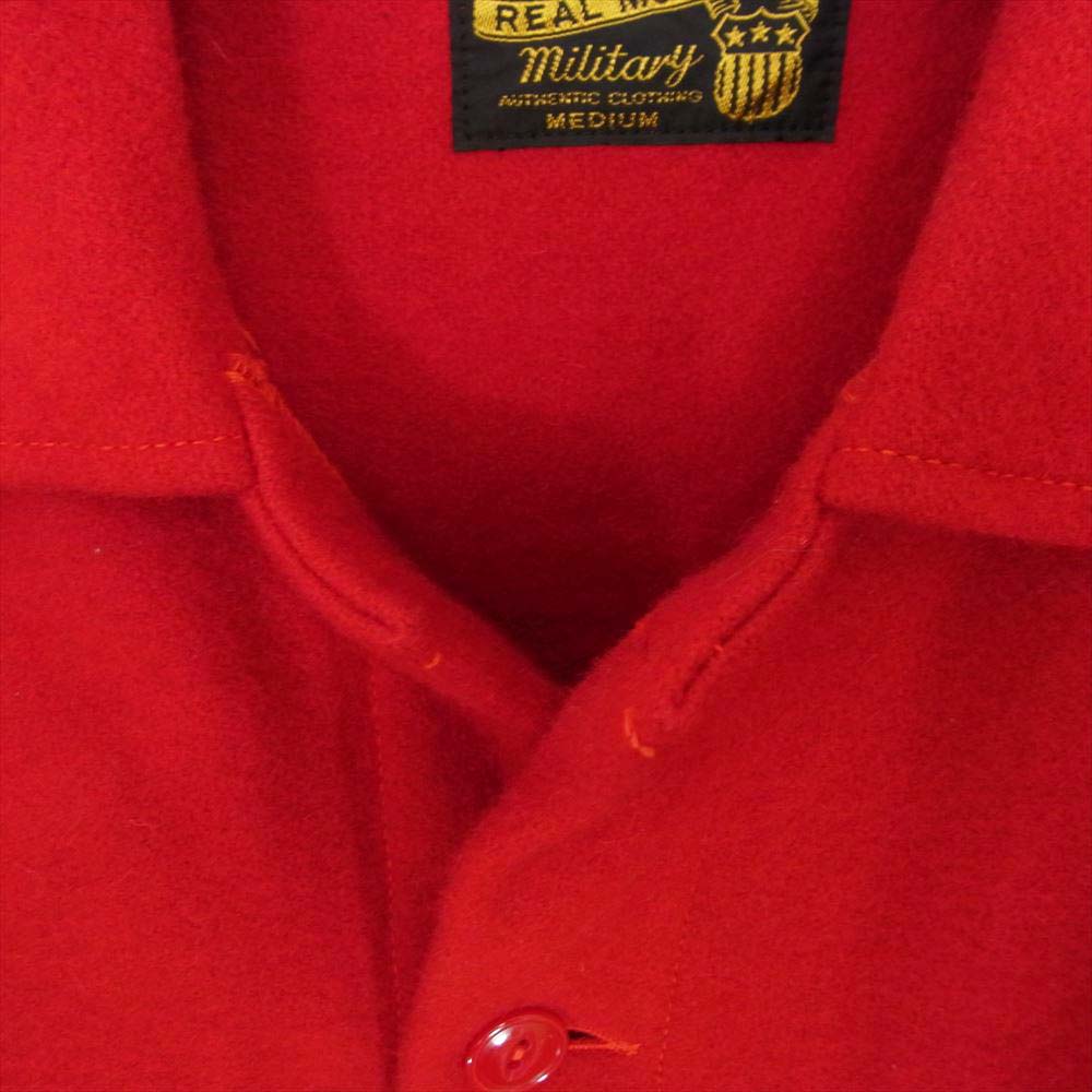 The REAL McCOY'S ザリアルマッコイズ ウール ミリタリー シャツ ジャケット レッド系 M【中古】