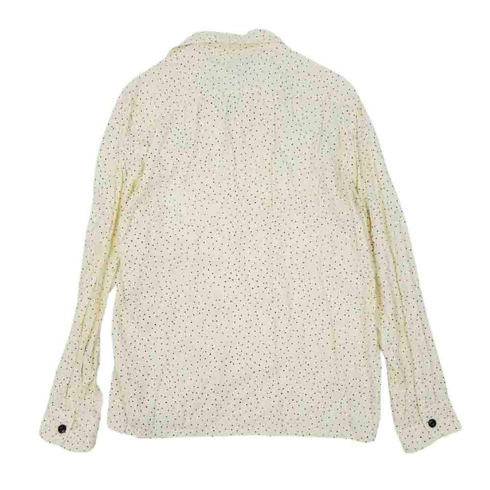 グルービンハイ レーヨン ドット 開襟 オープンカラー 長袖シャツ ベージュ系 M【中古】