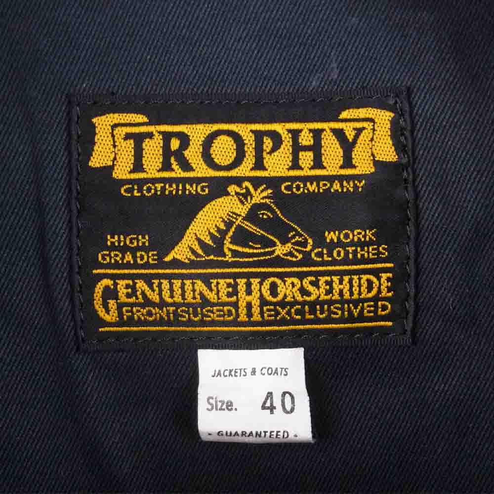 トロフィークロージング 1st タイプ ホースハイド レザー ジャケット ブラック系 40【中古】