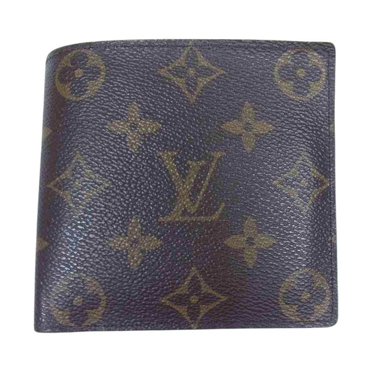 LOUIS VUITTON ルイ・ヴィトン M61675 モノグラム ポルトフォイユ マルコ 2つ折り 財布 ブラウン系【中古】
