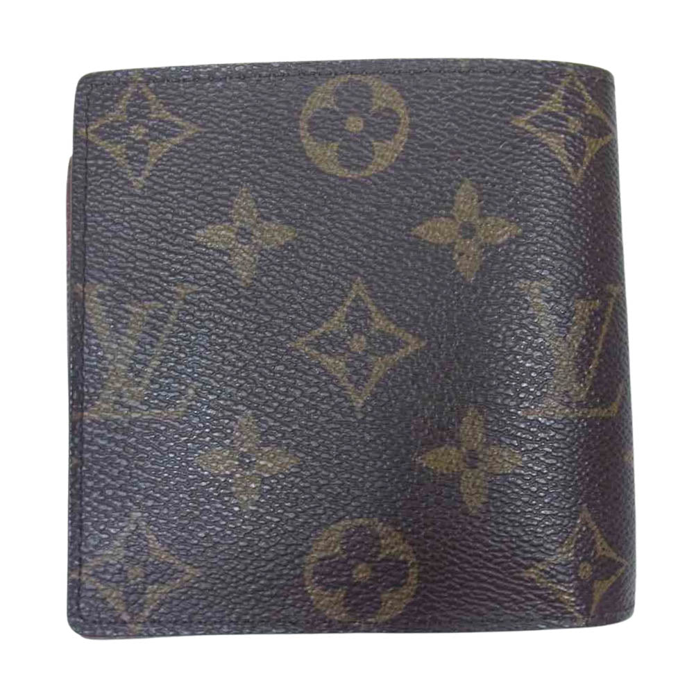 LOUIS VUITTON ルイ・ヴィトン M61675 モノグラム ポルトフォイユ マルコ 2つ折り 財布 ブラウン系【中古】