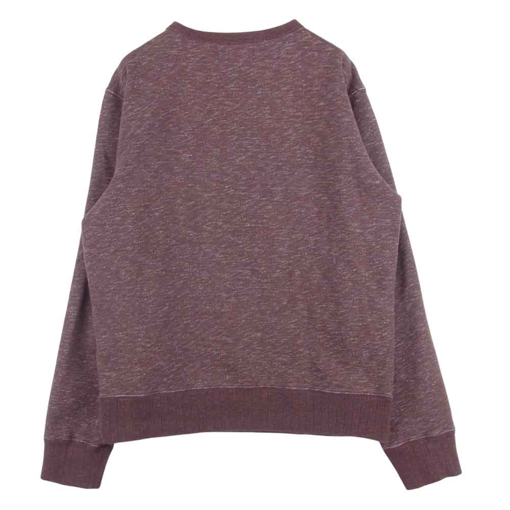 RRL ダブルアールエル 一つ星 黒タグ 胸ポケット 霜降り スウェット コットン 中国製 ワインレッド系 S【中古】