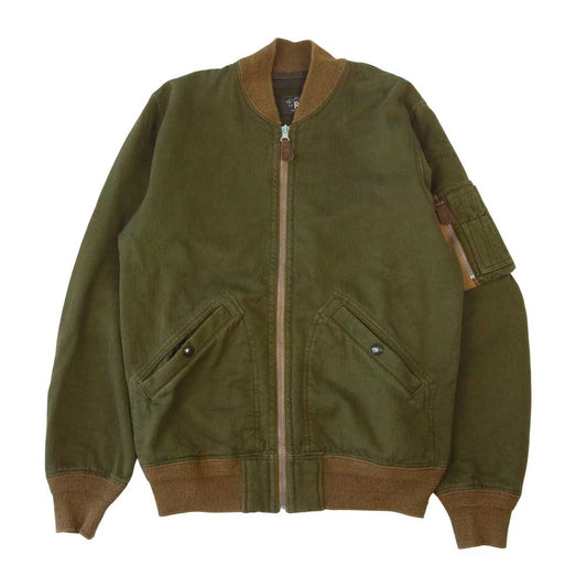 RRL ダブルアールエル 一つ星 黒タグ ヘリンボーン タンカース ジャケット カーキ系 S/P【中古】