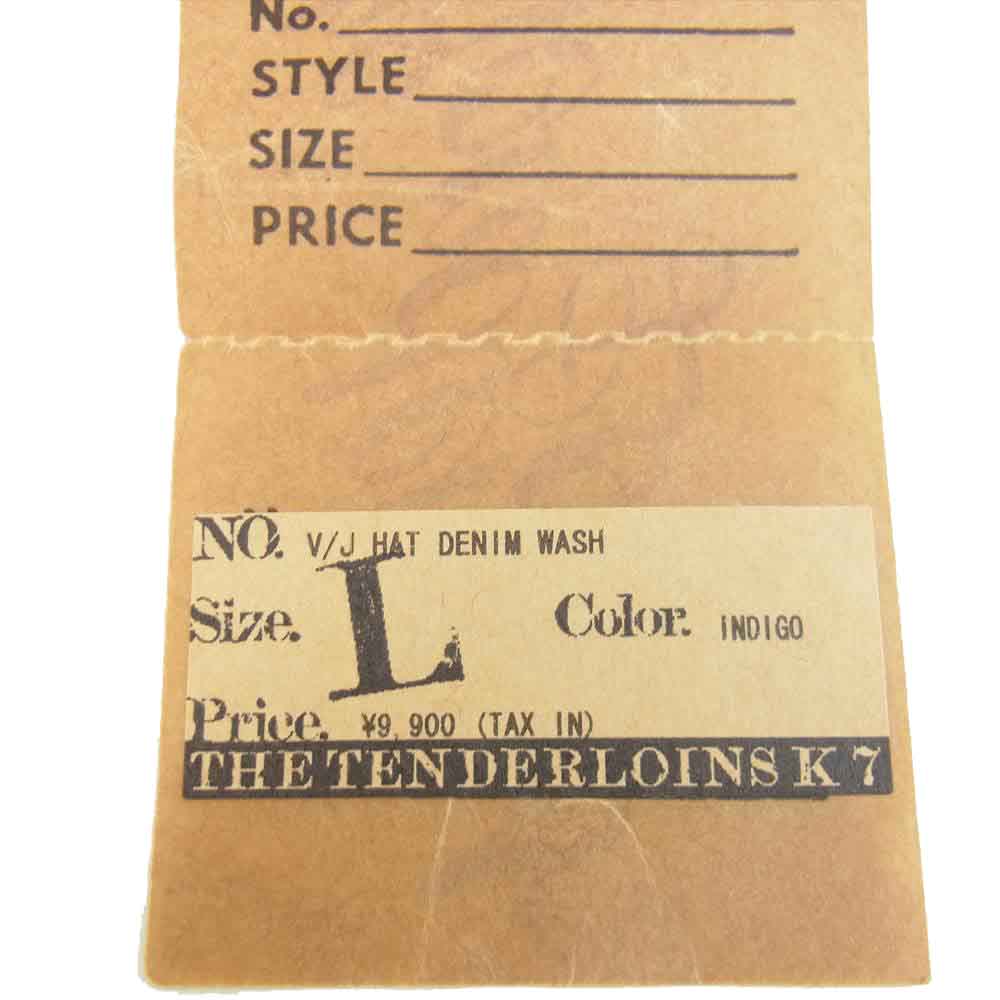 TENDERLOIN テンダーロイン V/J HAT DENIM WASH デニム ベレー帽 インディゴブルー系 L【新古品】【未使用】【中古】