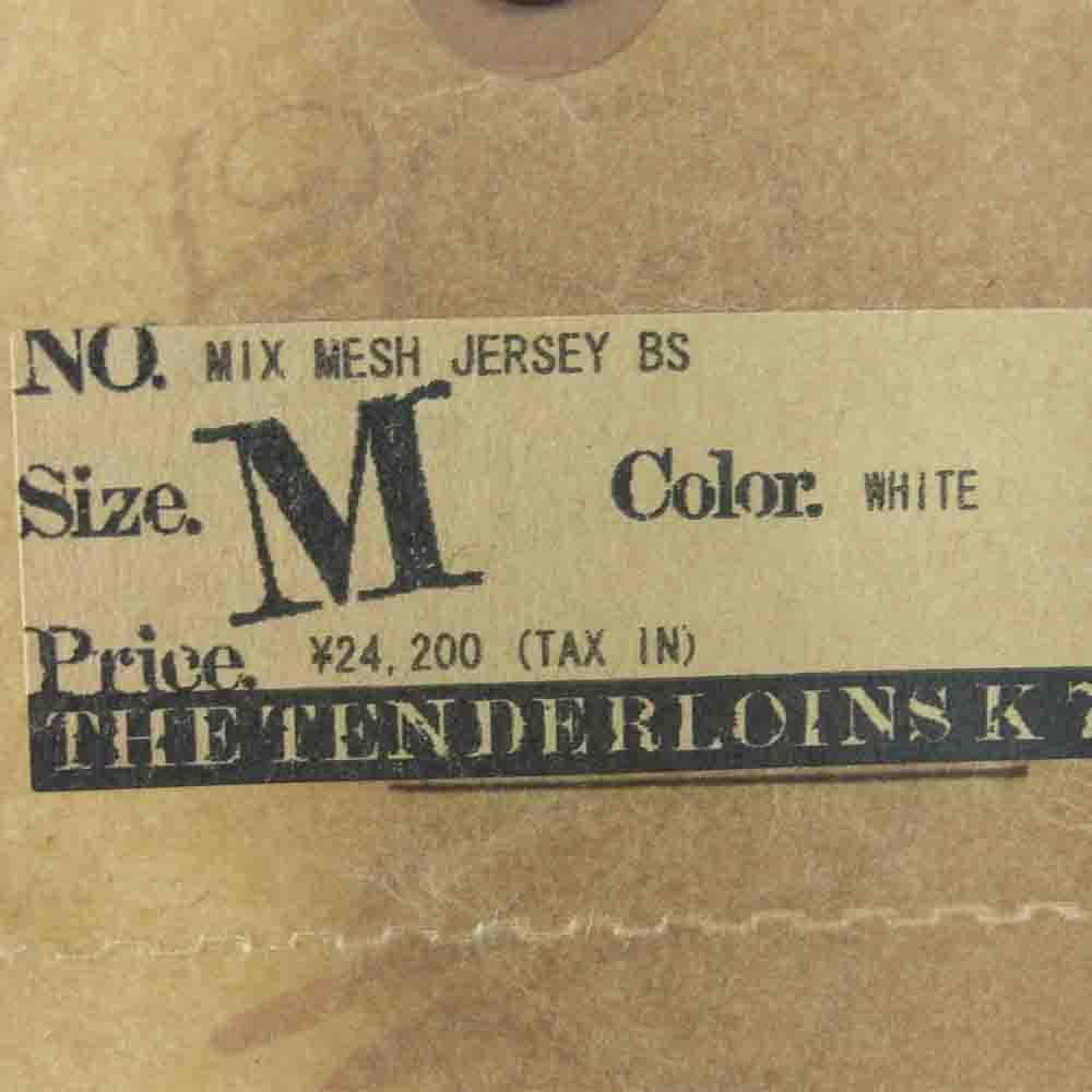 TENDERLOIN テンダーロイン MIX MESH JERSEY BS メッシュ L/S 長袖 Tシャツ ボルネオスカル ホワイト系 M【新古品】【未使用】【中古】