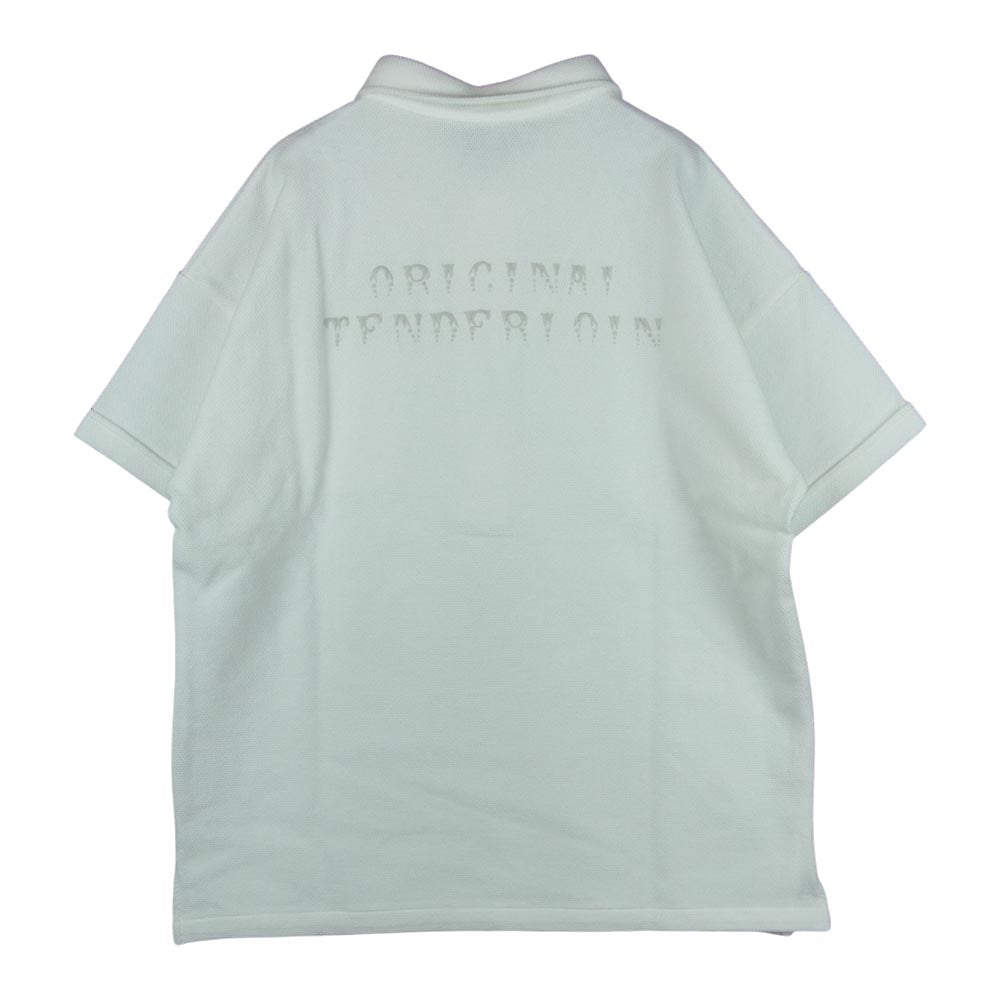 TENDERLOIN テンダーロイン MOSS STITCH POLO ポロ シャツ ホワイト系 M【新古品】【未使用】【中古】