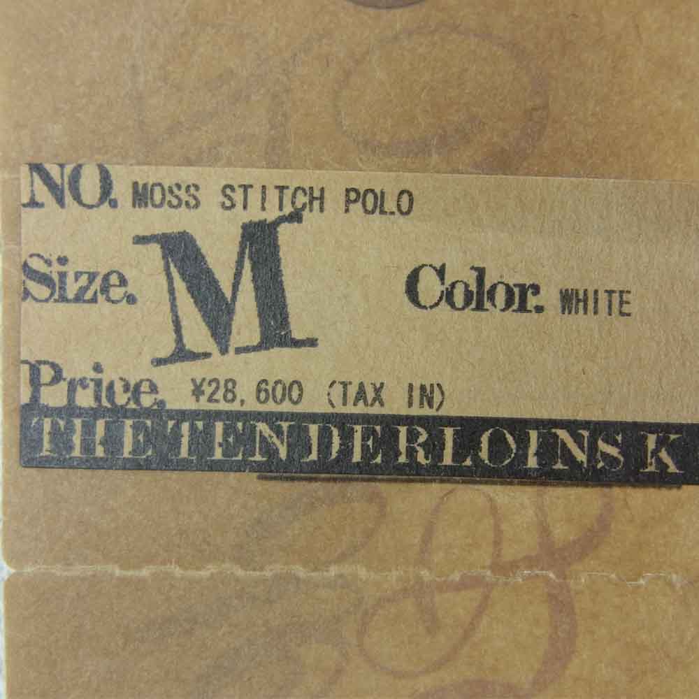 TENDERLOIN テンダーロイン MOSS STITCH POLO ポロ シャツ ホワイト系 M【新古品】【未使用】【中古】