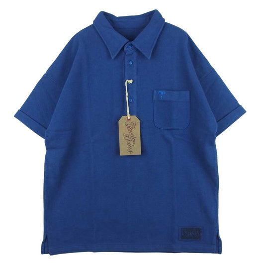 TENDERLOIN テンダーロイン MOSS STITCH POLO 半袖 ポロ シャツ 日本製 ネイビー系 M【新古品】【未使用】【中古】