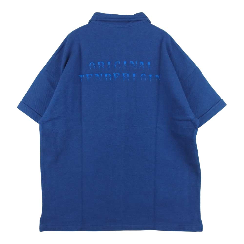 TENDERLOIN テンダーロイン MOSS STITCH POLO 半袖 ポロ シャツ 日本製 ネイビー系 M【新古品】【未使用】【中古】
