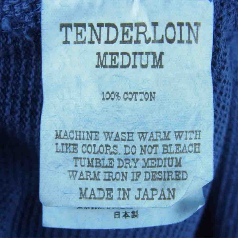 TENDERLOIN テンダーロイン MOSS STITCH POLO 半袖 ポロ シャツ 日本製 ネイビー系 M【新古品】【未使用】【中古】