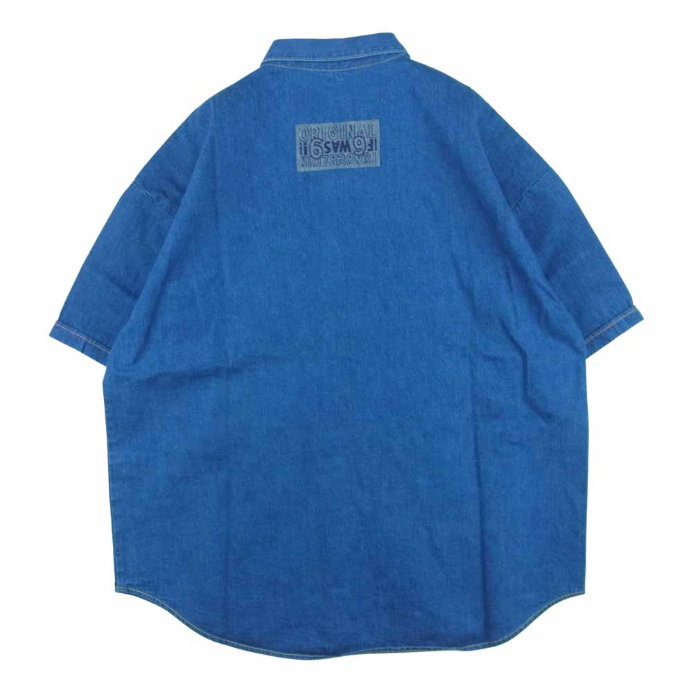 TENDERLOIN テンダーロイン WORK SHT B.D DENIM S/S WASH 半袖 ワーク シャツ インディゴブルー系 M【新古品】【未使用】【中古】