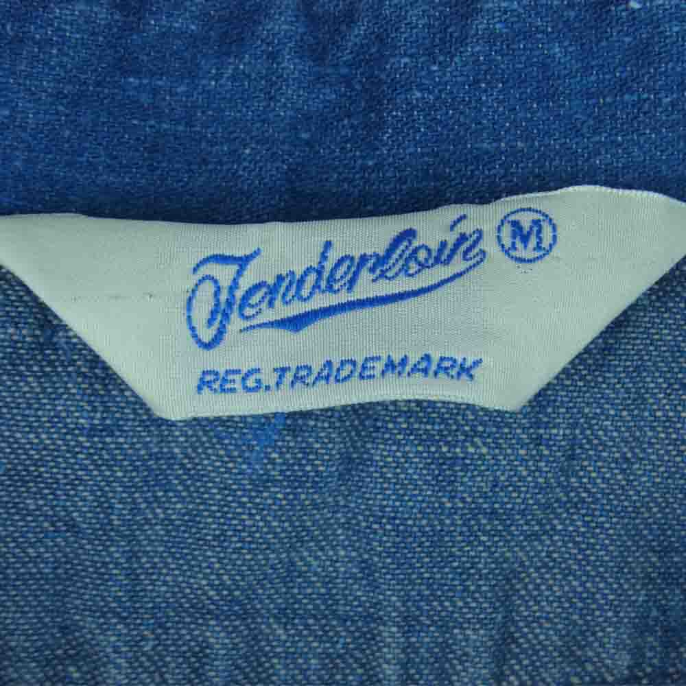 TENDERLOIN テンダーロイン 21SS BASEBALL SHT S/S DENIM RH WASH デニム ベースボール 半袖 シャツ インディゴブルー系 M【極上美品】【中古】