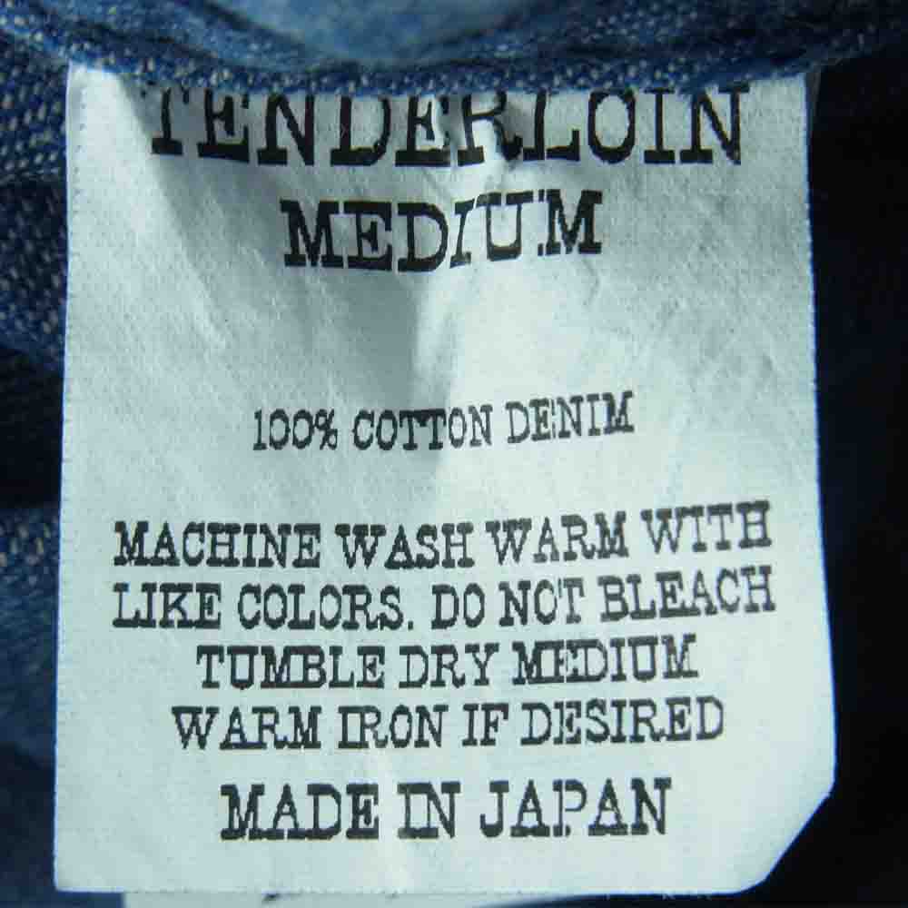 TENDERLOIN テンダーロイン 21SS BASEBALL SHT S/S DENIM RH WASH デニム ベースボール 半袖 シャツ インディゴブルー系 M【極上美品】【中古】