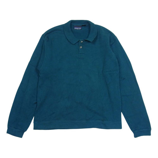 patagonia パタゴニア 98AW 51001 98年 USA製 コットン ニット ポロ セーター グリーン系 L【中古】