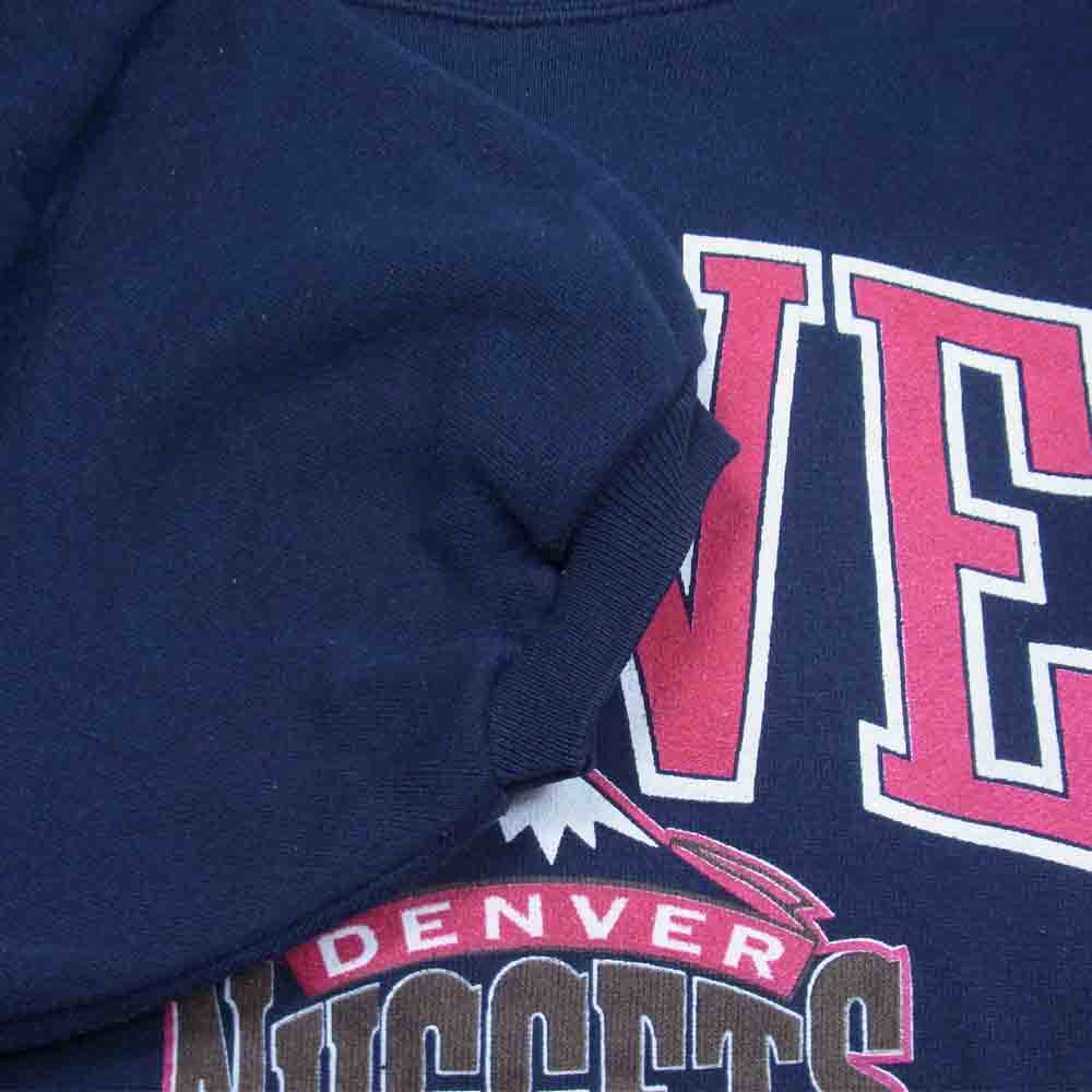 Champion チャンピオン ヴィンテージ NBA デンバー ナゲッツ プリント 半袖スウェット ネイビー系 XL【中古】