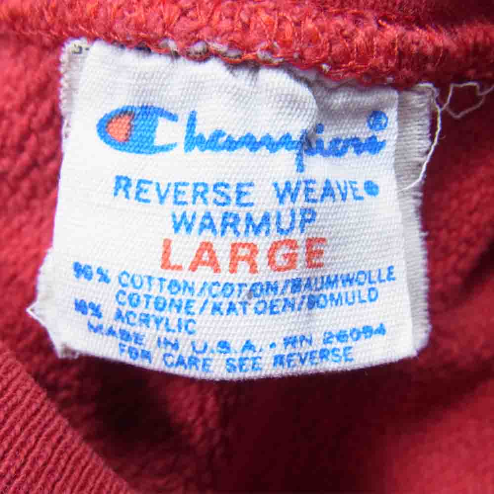 Champion チャンピオン ヴィンテージ USA製 80s リバースウィーブ スウェット レッド系 L【中古】