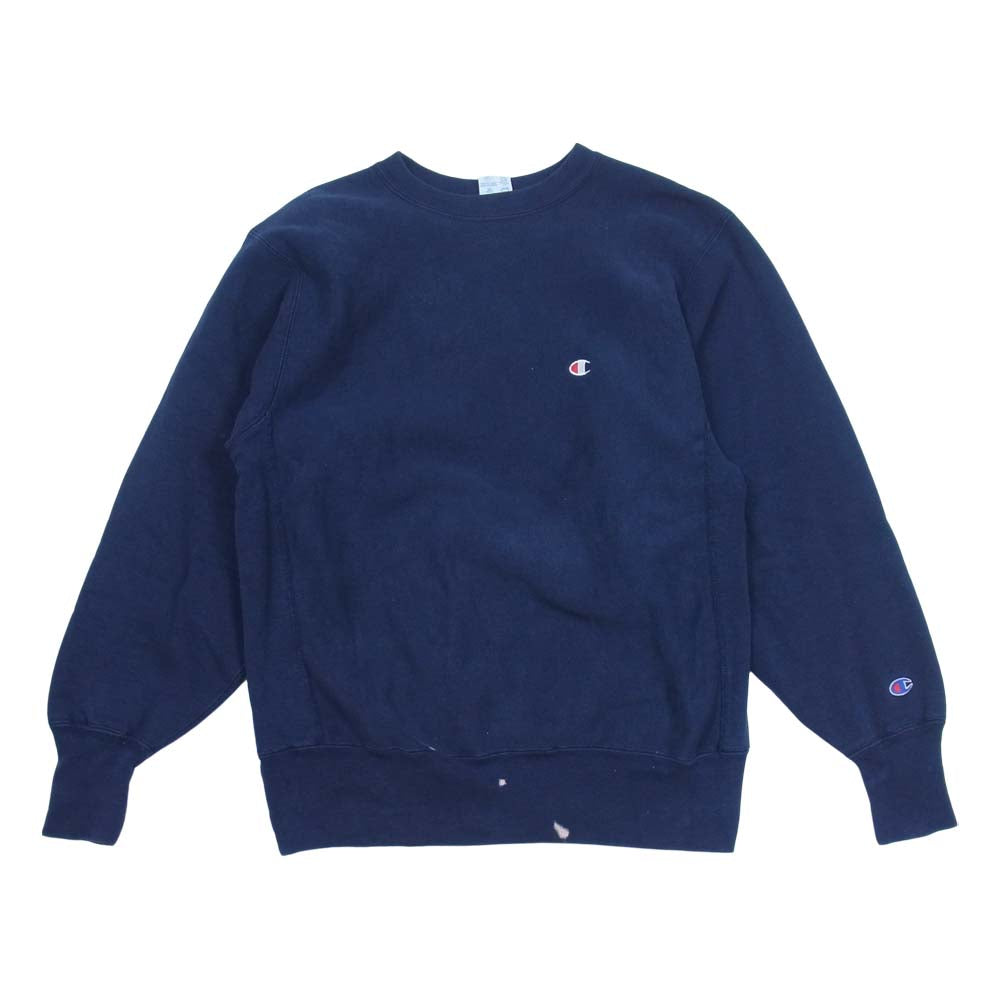 Champion チャンピオン ヴィンテージ USA製 90s 刺繍タグ リバースウィーブ スウェット ネイビー系 L【中古】