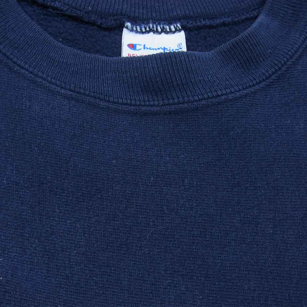 Champion チャンピオン ヴィンテージ USA製 90s 刺繍タグ リバースウィーブ スウェット ネイビー系 L【中古】