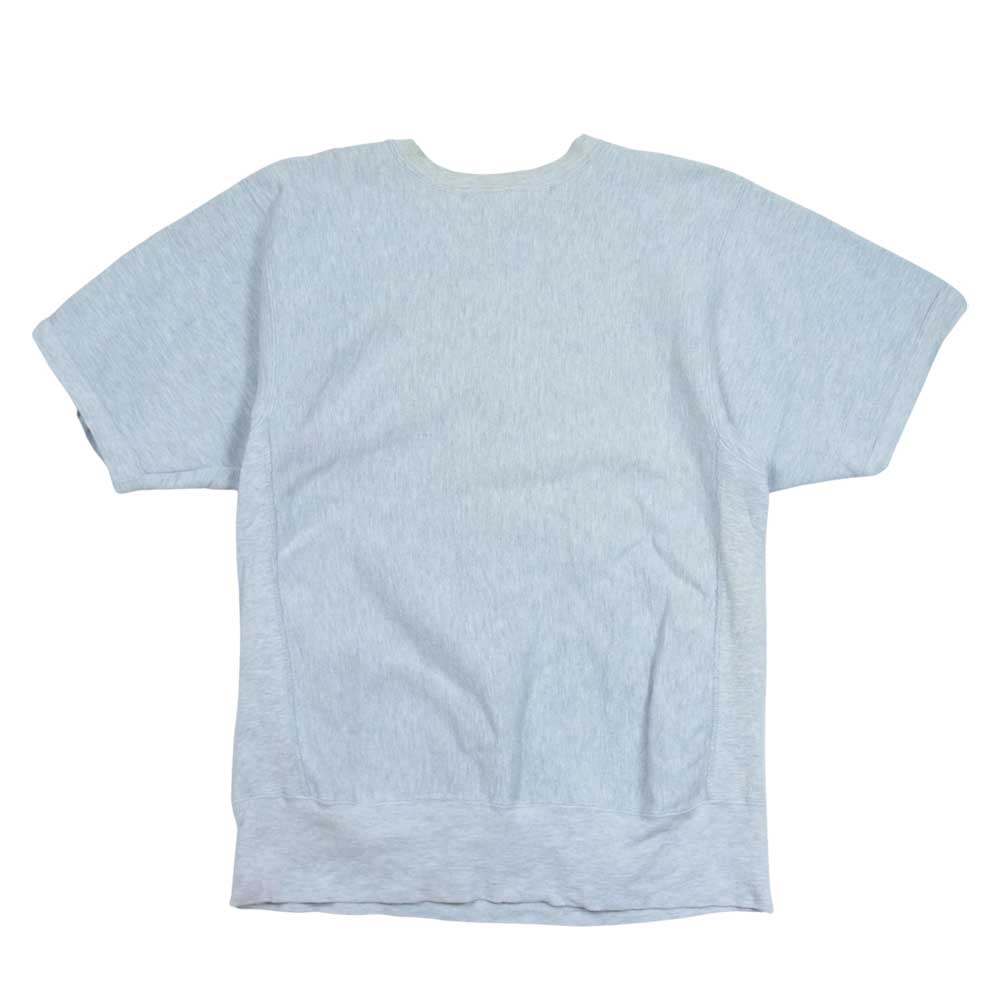 Champion チャンピオン ヴィンテージ USA製 90s 刺繍タグ リバースウィーブ 半袖スウェット グレー系 XL【中古】