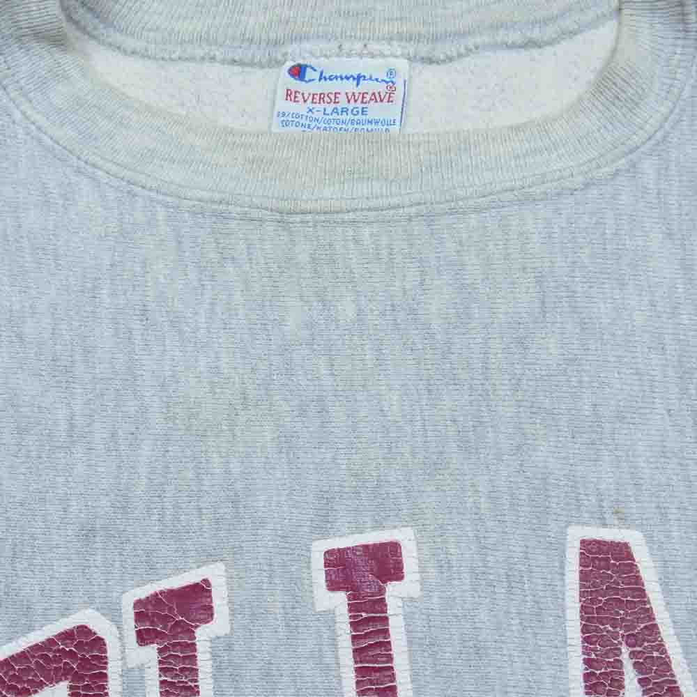 Champion チャンピオン ヴィンテージ USA製 90s 刺繍タグ リバースウィーブ 半袖スウェット グレー系 XL【中古】