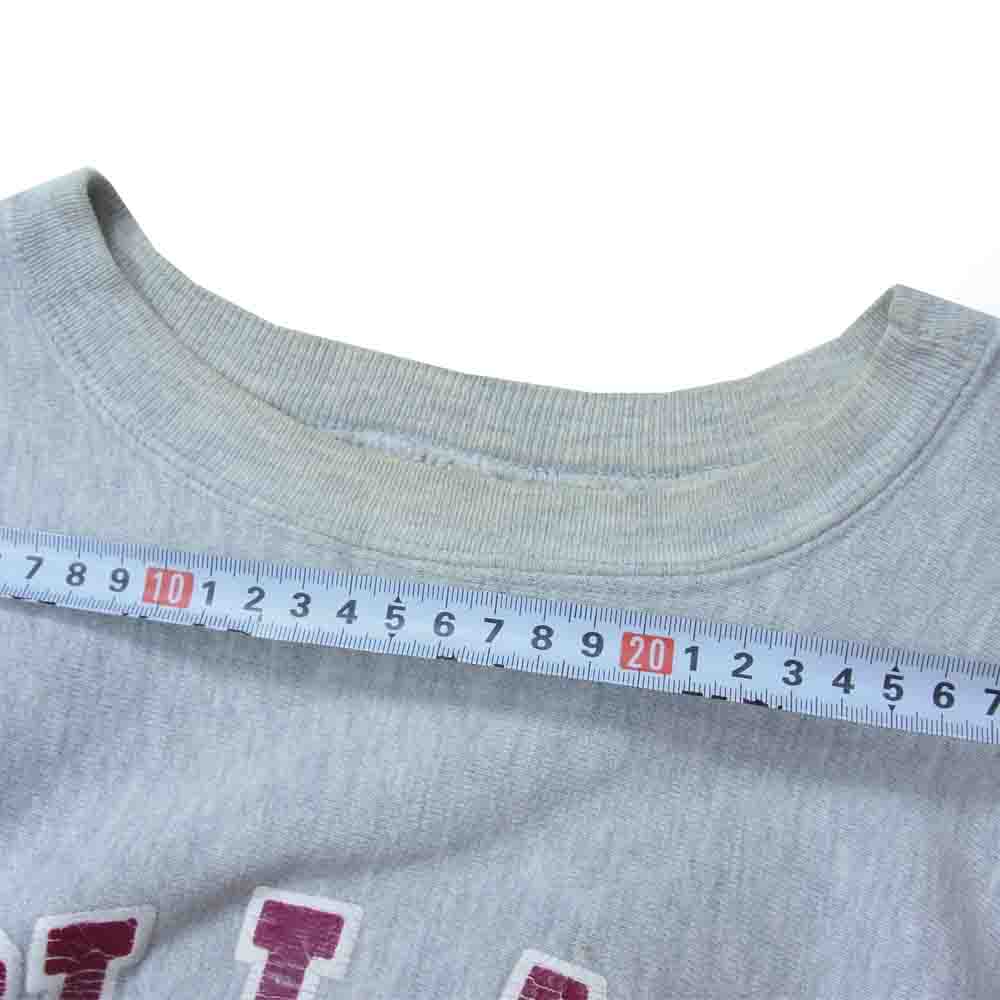Champion チャンピオン ヴィンテージ USA製 90s 刺繍タグ リバースウィーブ 半袖スウェット グレー系 XL【中古】