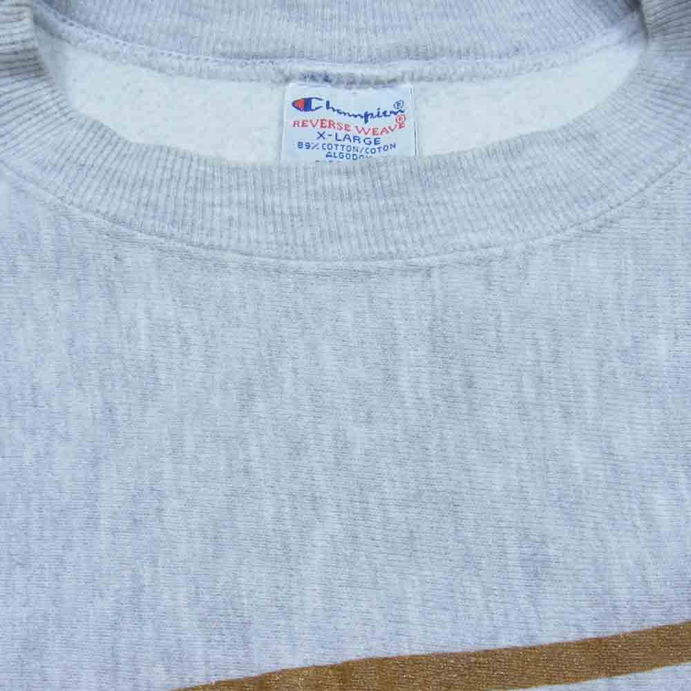 Champion チャンピオン ヴィンテージ 90s 刺繍タグ リバースウィーブ 半袖スウェット グレー系 XL【中古】