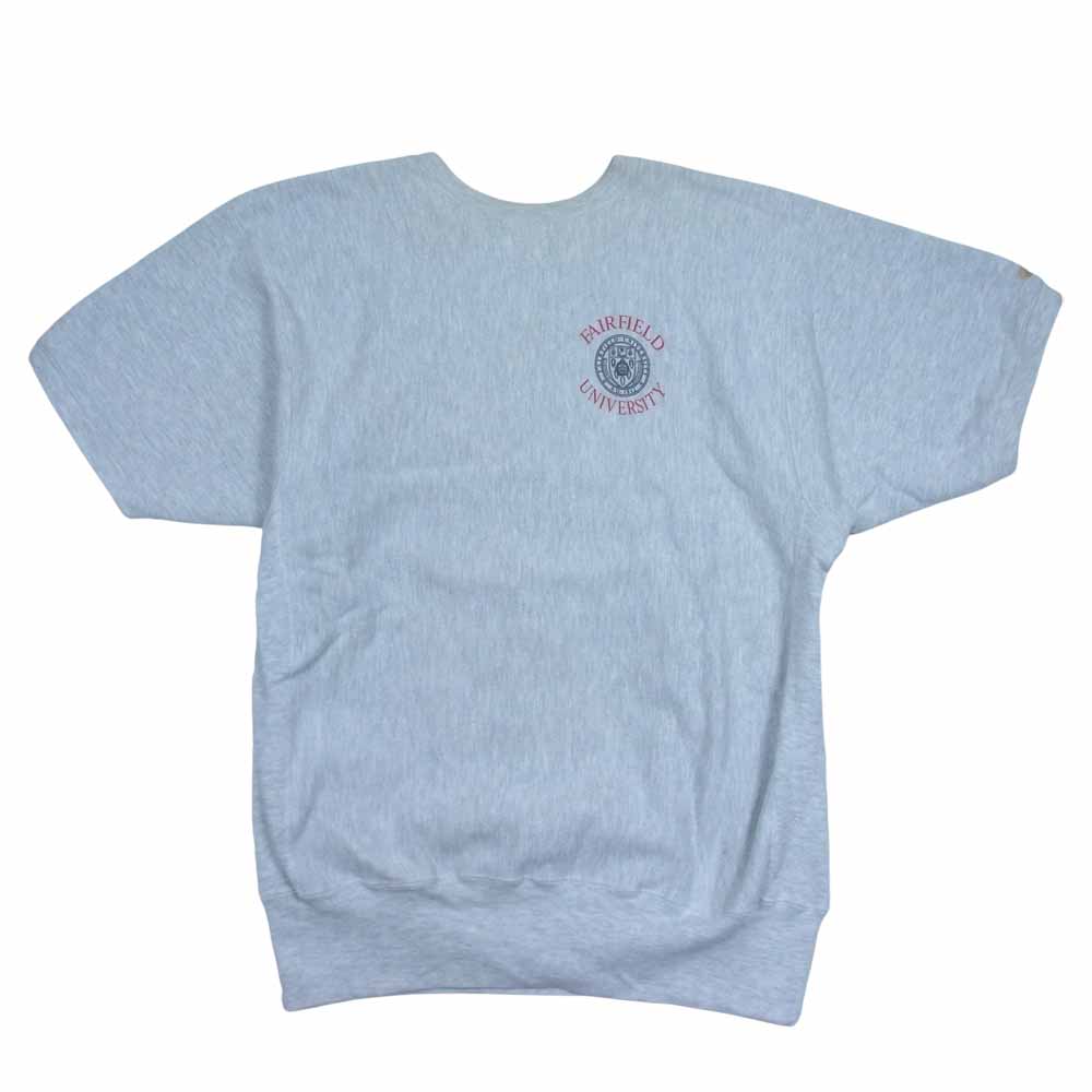 Champion チャンピオン ヴィンテージ 90s 刺繍タグ リバースウィーブ 半袖スウェット グレー系 XL【中古】
