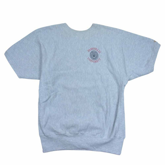Champion チャンピオン ヴィンテージ 90s 刺繍タグ リバースウィーブ 半袖スウェット グレー系 XL【中古】