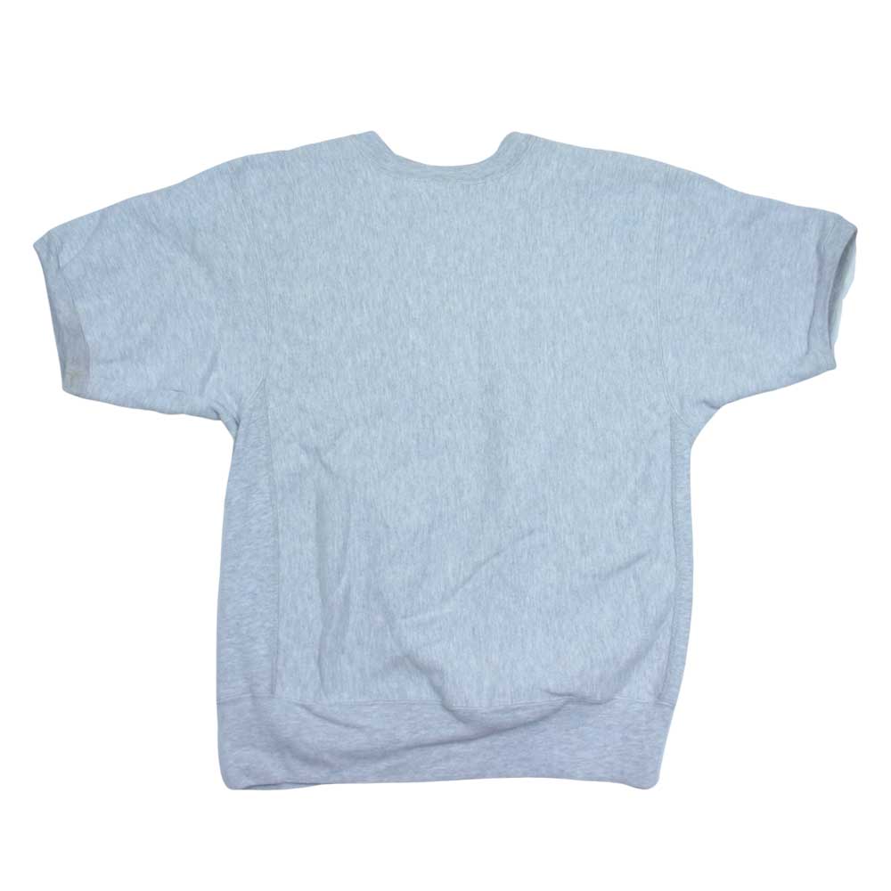Champion チャンピオン ヴィンテージ USA製 90s 刺繍タグ リバースウィーブ 半袖スウェット グレー系 XL【中古】