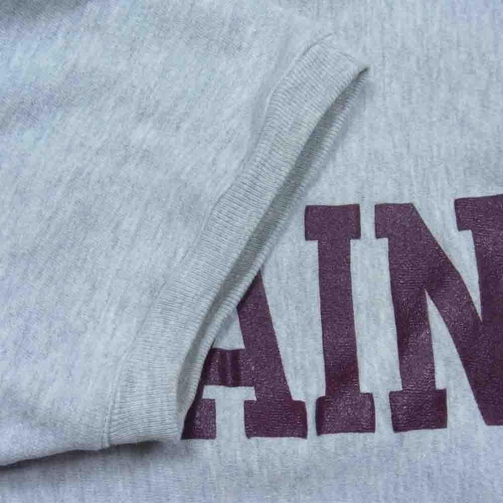 Champion チャンピオン ヴィンテージ USA製 90s 刺繍タグ リバースウィーブ 半袖スウェット グレー系 XL【中古】