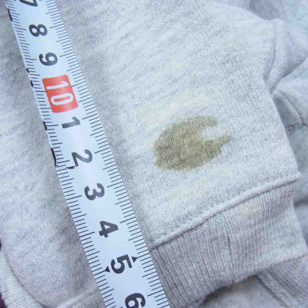 Champion チャンピオン ヴィンテージ USA製 90s 刺繍タグ リバースウィーブ 半袖スウェット グレー系 XL【中古】