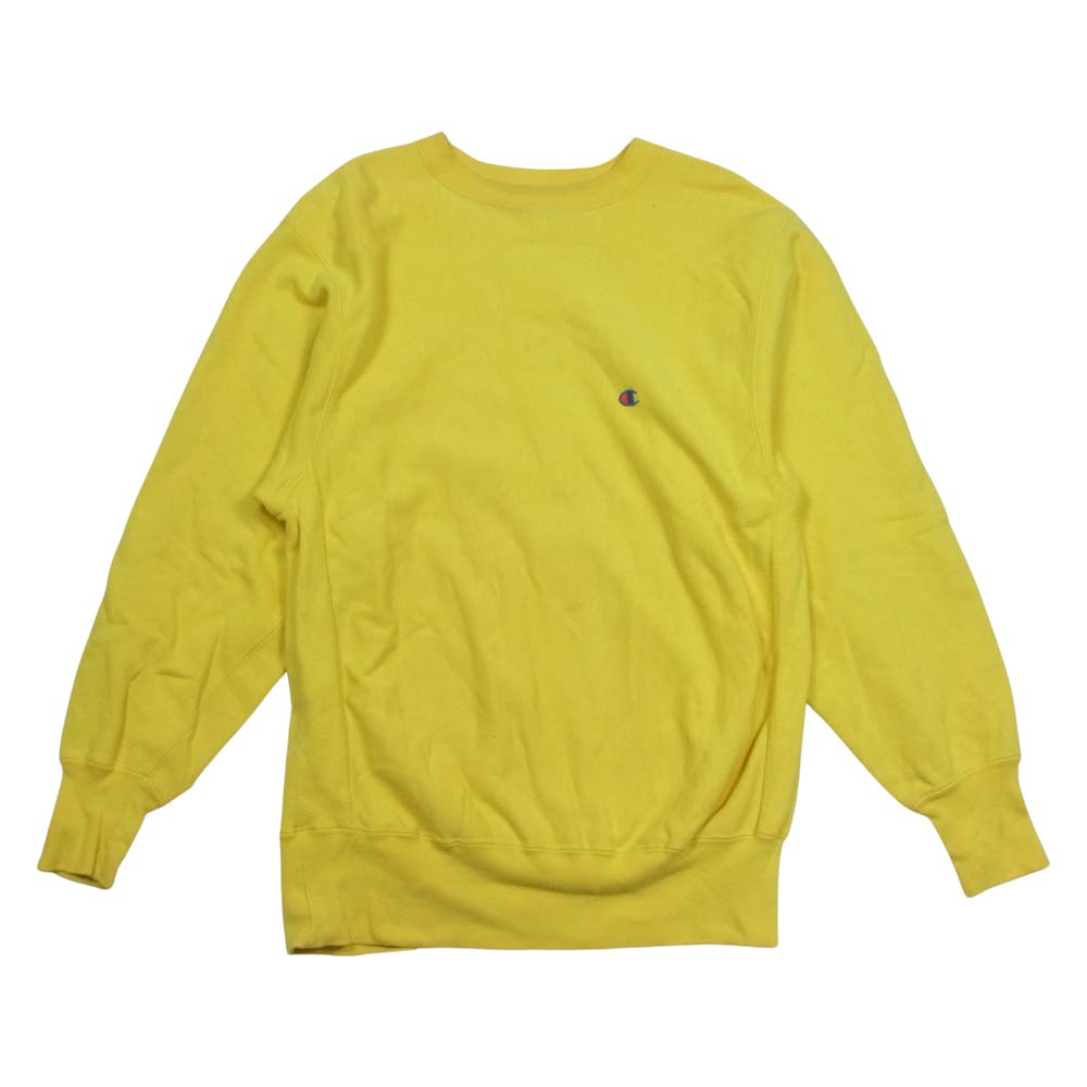 Champion チャンピオン ヴィンテージ USA製 90s 刺繍タグ リバースウィーブ スウェット イエロー系 XL【中古】