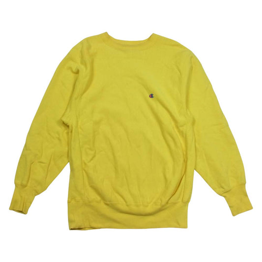 Champion チャンピオン ヴィンテージ USA製 90s 刺繍タグ リバースウィーブ スウェット イエロー系 XL【中古】